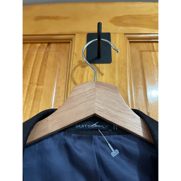 SuitSupply Charcoal Napoli Single Breasted Pure Wool Suit Jacket Size 46 Long - Picture 3 of 12